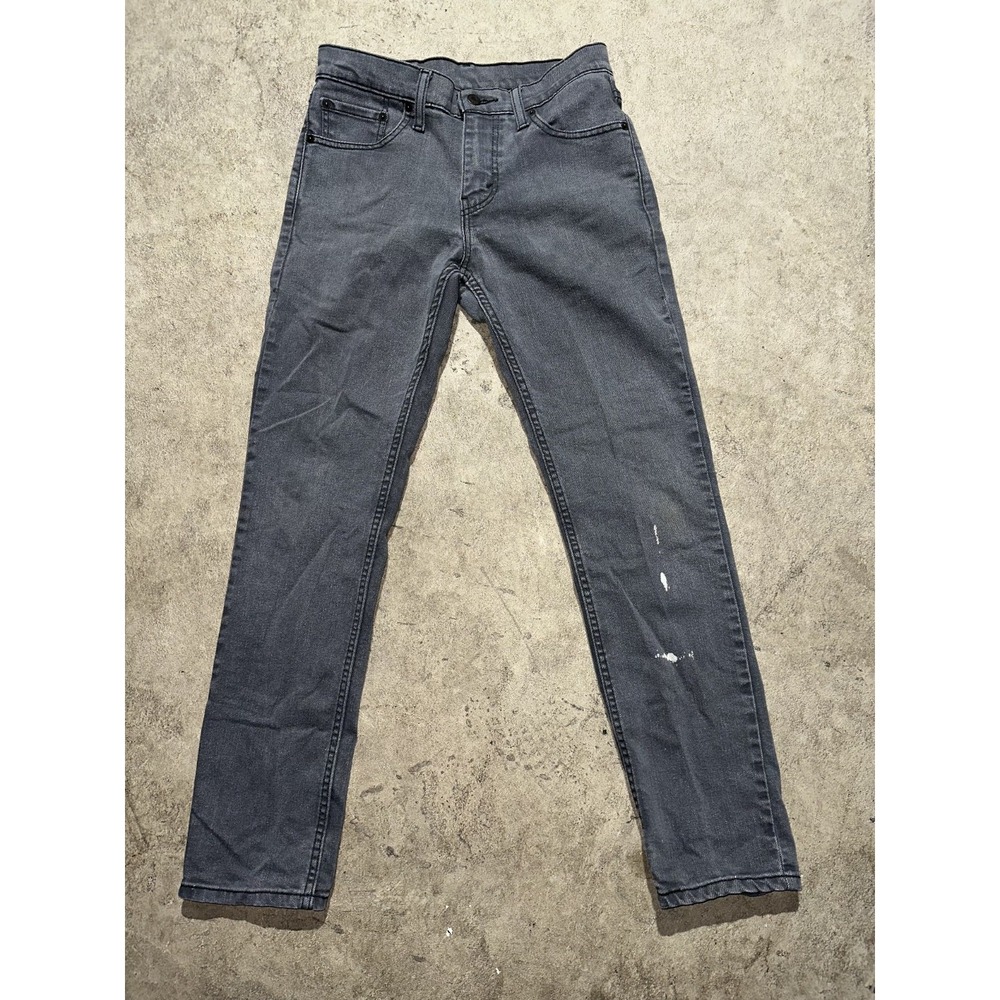 Levis 511 Jeans Men 29x30 Gray Slim Fit‎ Straight Leg Distressed Stretch Denim